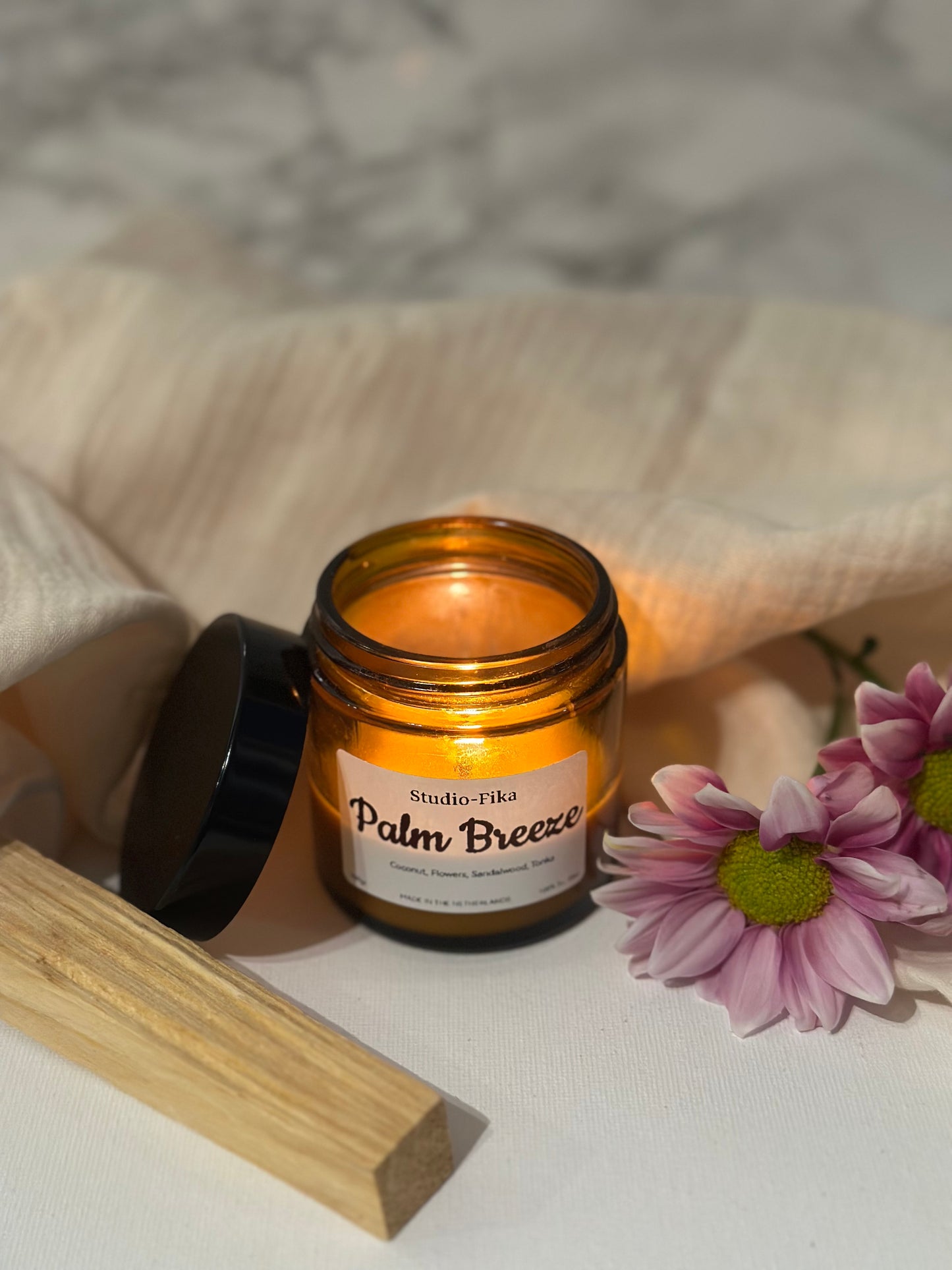 Amber Jar Candle | Palm Breeze