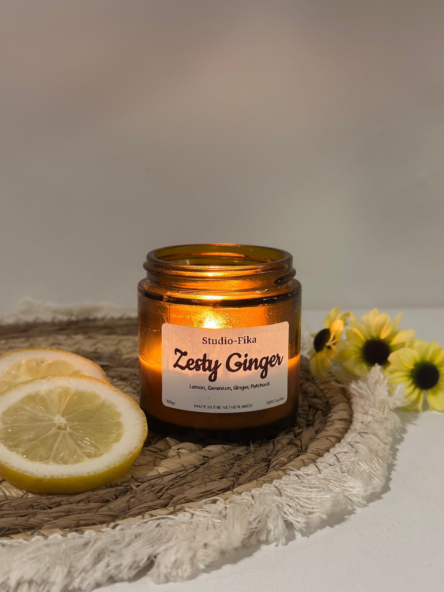 Amber Jar Candle | Zesty Ginger