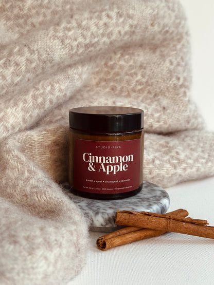 Amber Jar Candle | Cinnamon & Apple