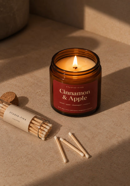 Amber Jar Candle | Cinnamon & Apple