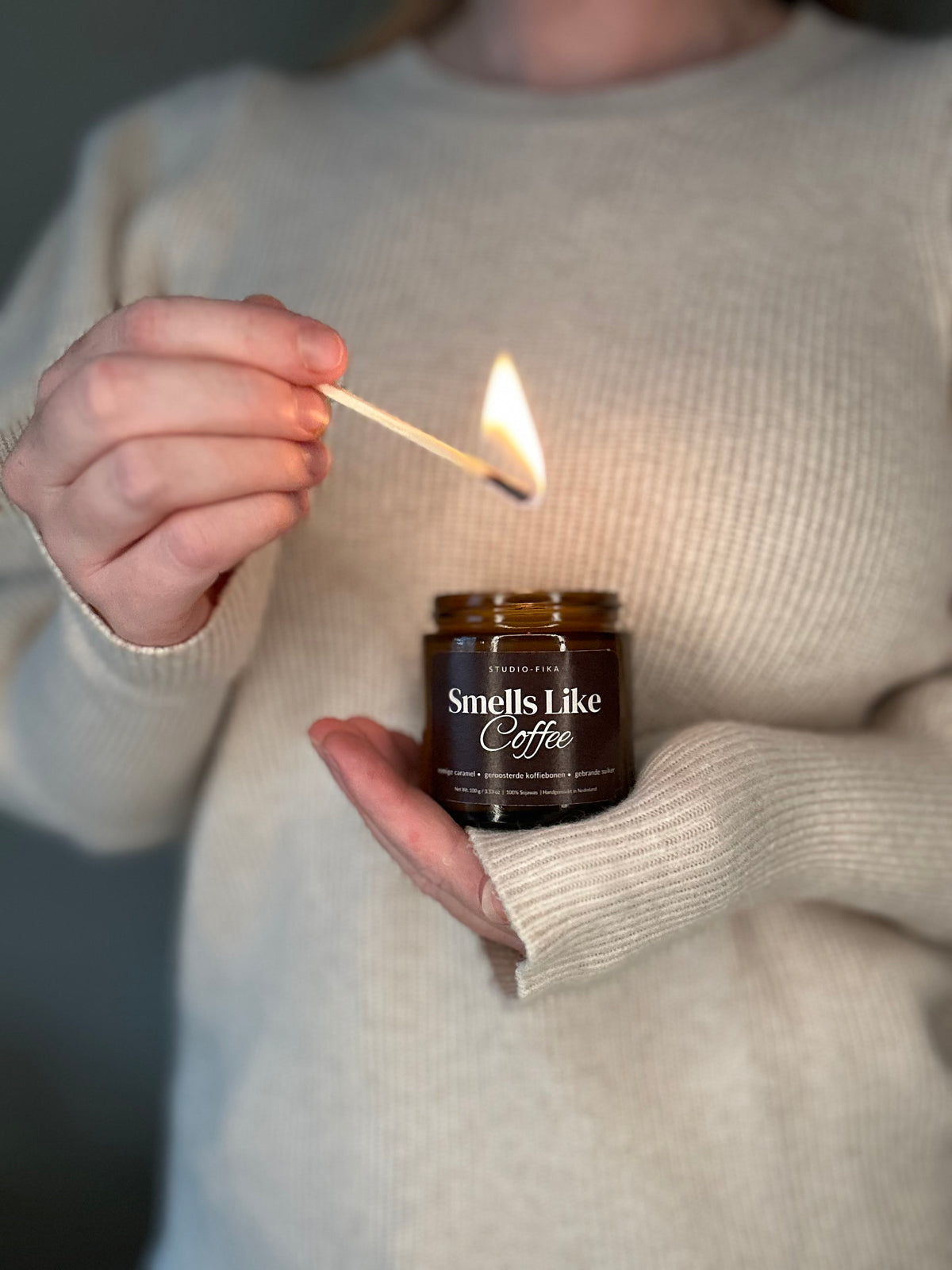 Amber Jar Candle | Smells Like Coffee Geurkaars