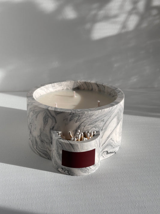 Aurora Candle Jar | Marmer Zwart