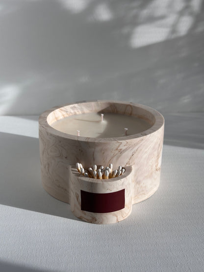 Aurora Candle Jar | Marmer Bruin