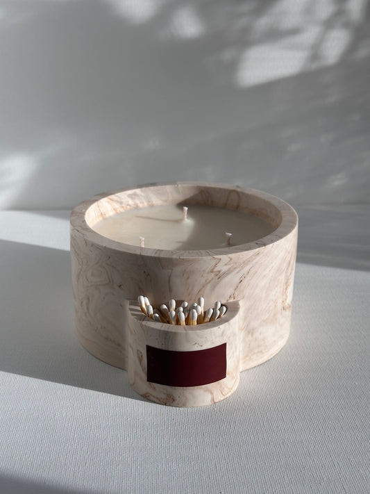 Aurora Candle Jar | Marmer Bruin