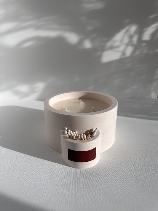 Aurora Candle Jar | White