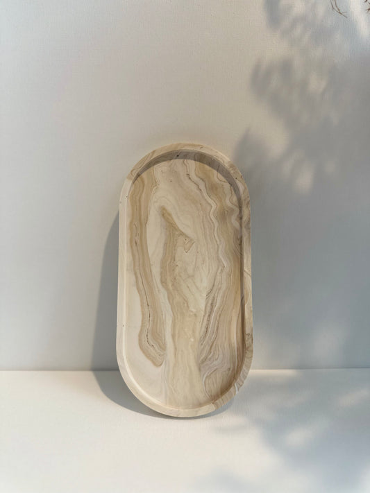 Oval Tray | Stockholm Marmer Beige