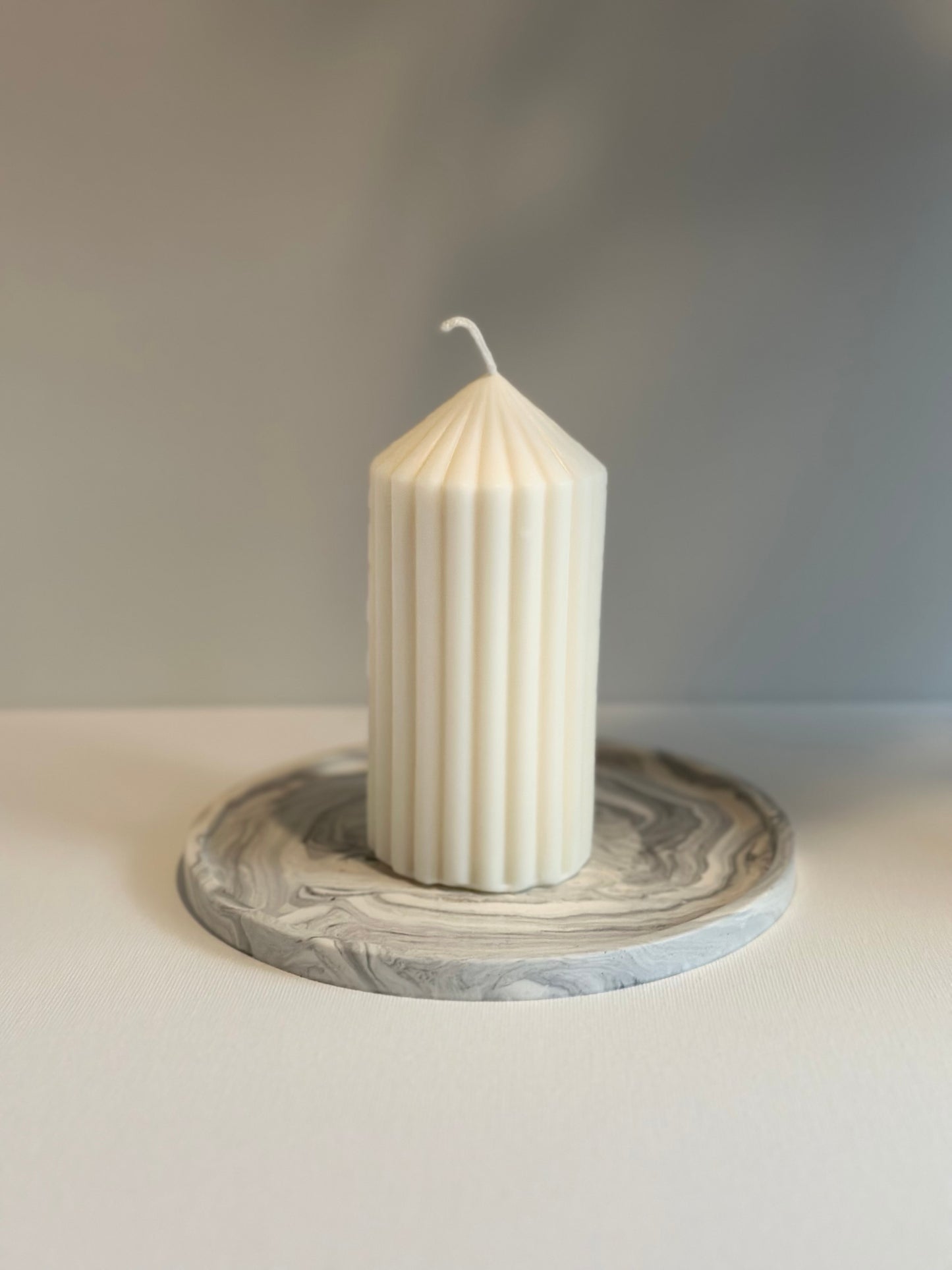 Decoratie Kaars | Ribbel Pillar Medium