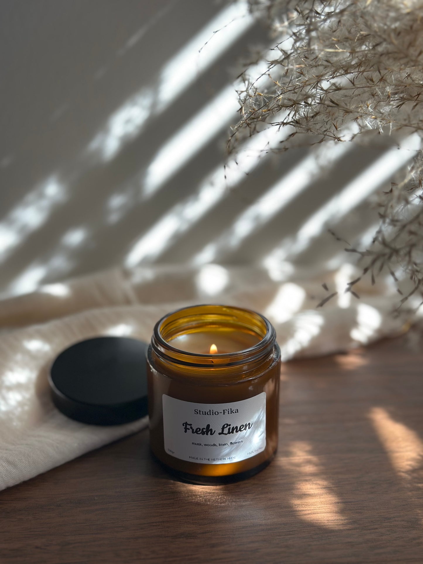 Fresh Linen Geurkaars | Amber Jar Candle