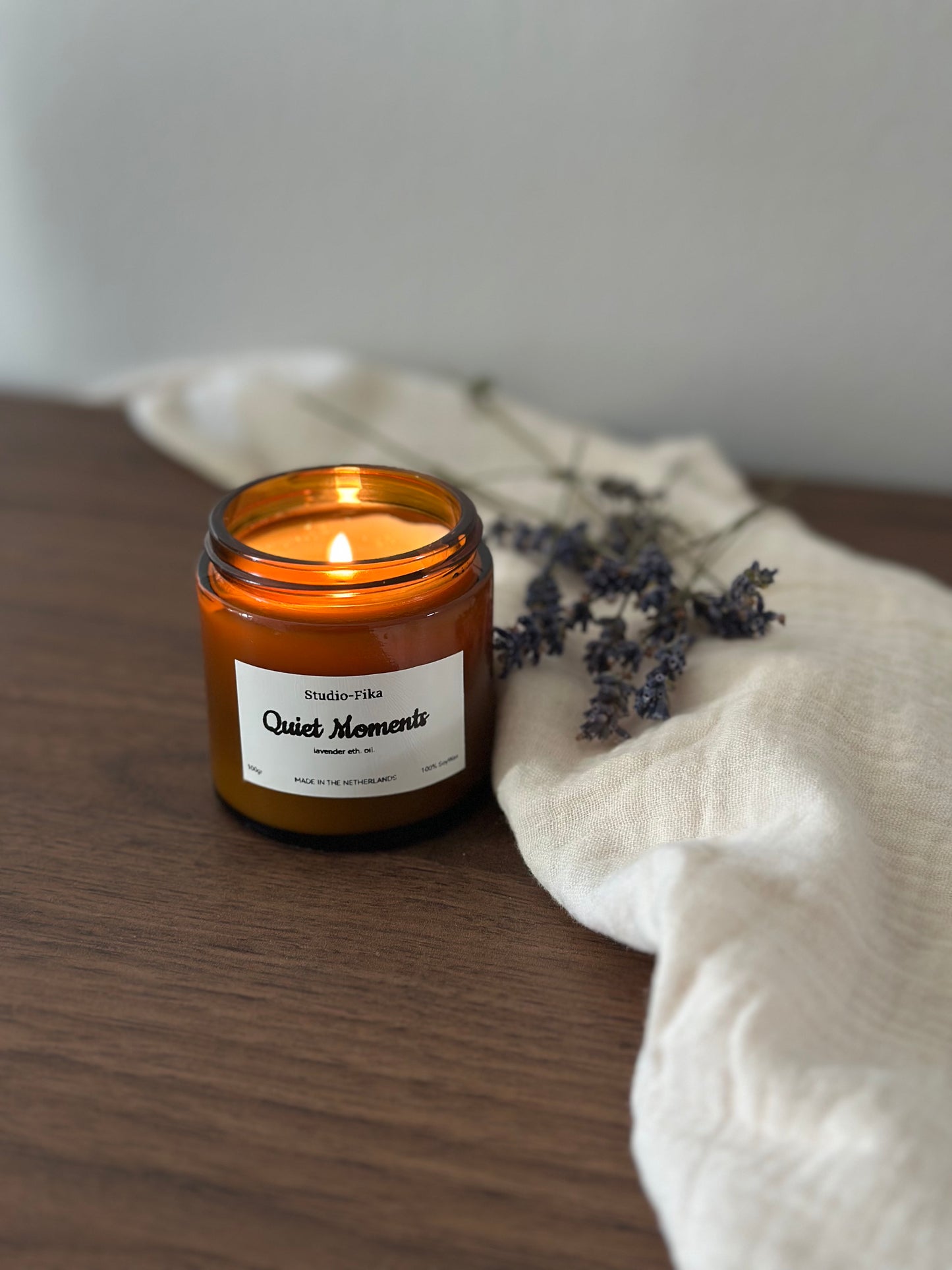 Quiet Moments Lavendel Geurkaars | Amber Jar Candle