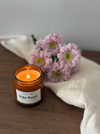 Palm Breeze Geurkaars | Amber Jar Candle