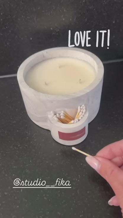 Aurora Candle Jar | Marmer Zwart